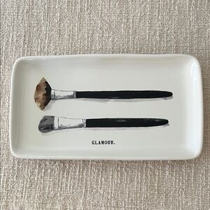 Rae Dunn White and Black Glamour Tray - Artisan Series